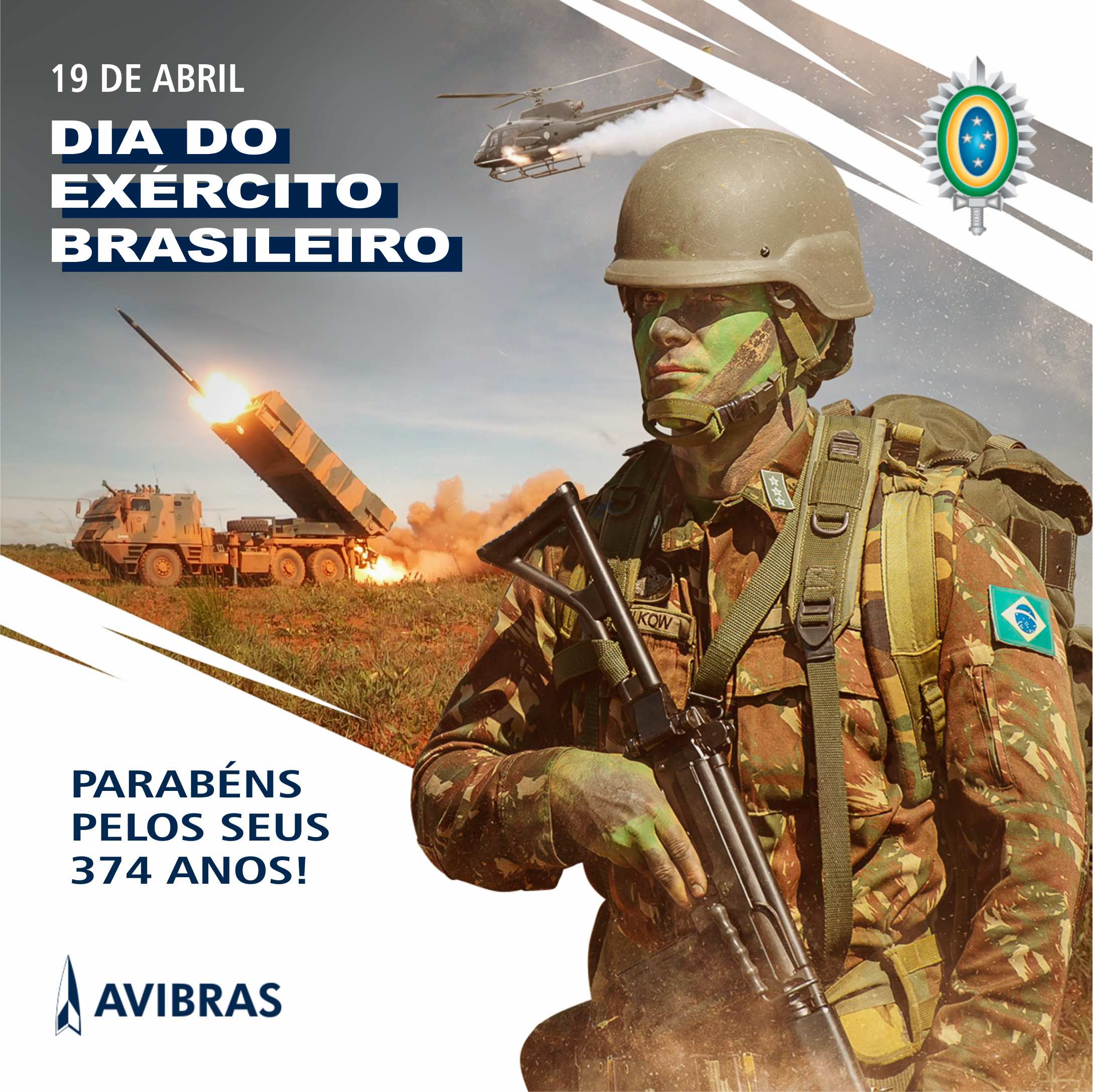 Avibras parabeniza o Exército Brasileiro pelo seu dia  