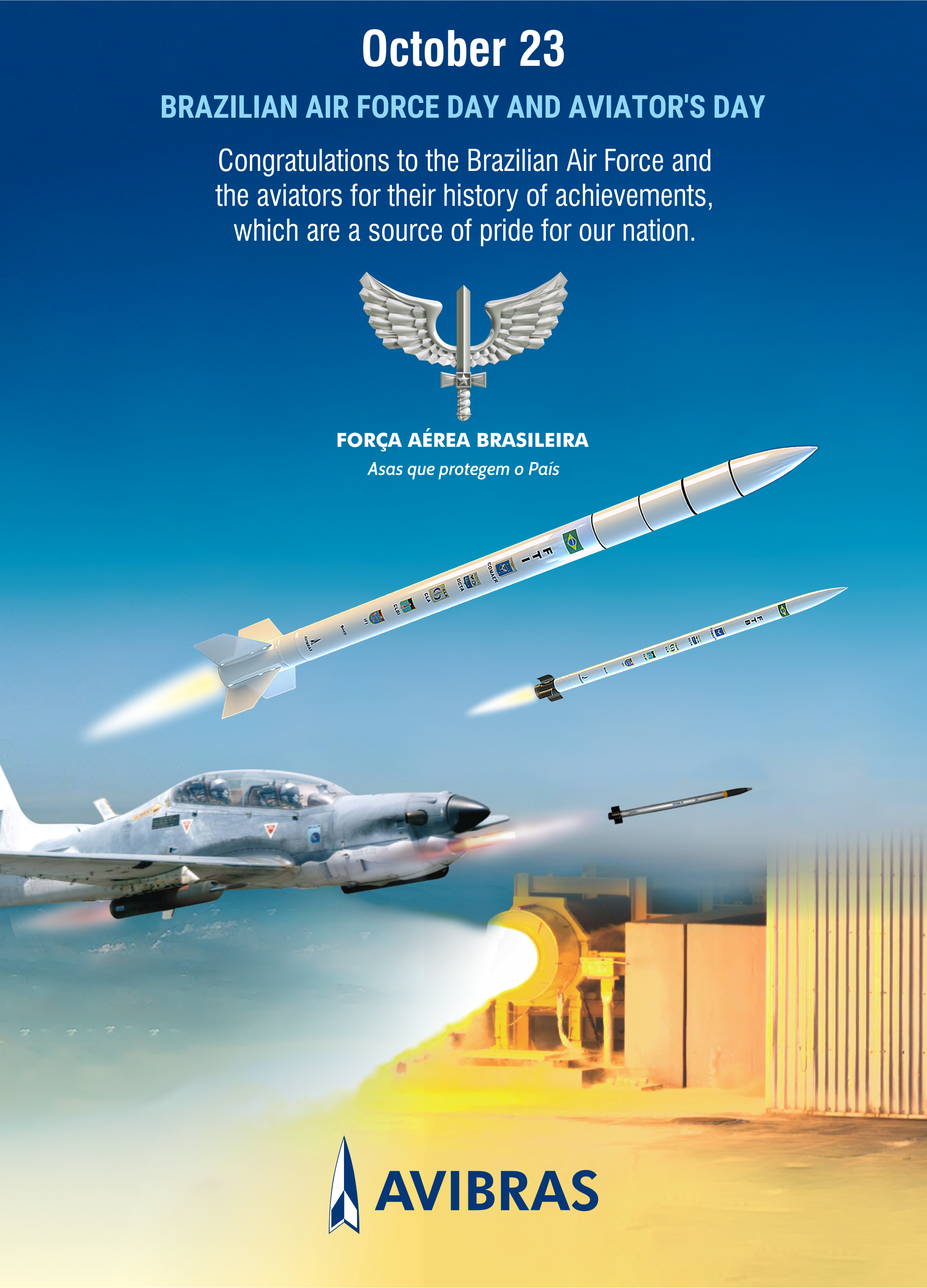 Email marketing Avibras tribute to the Brazilian Air Force